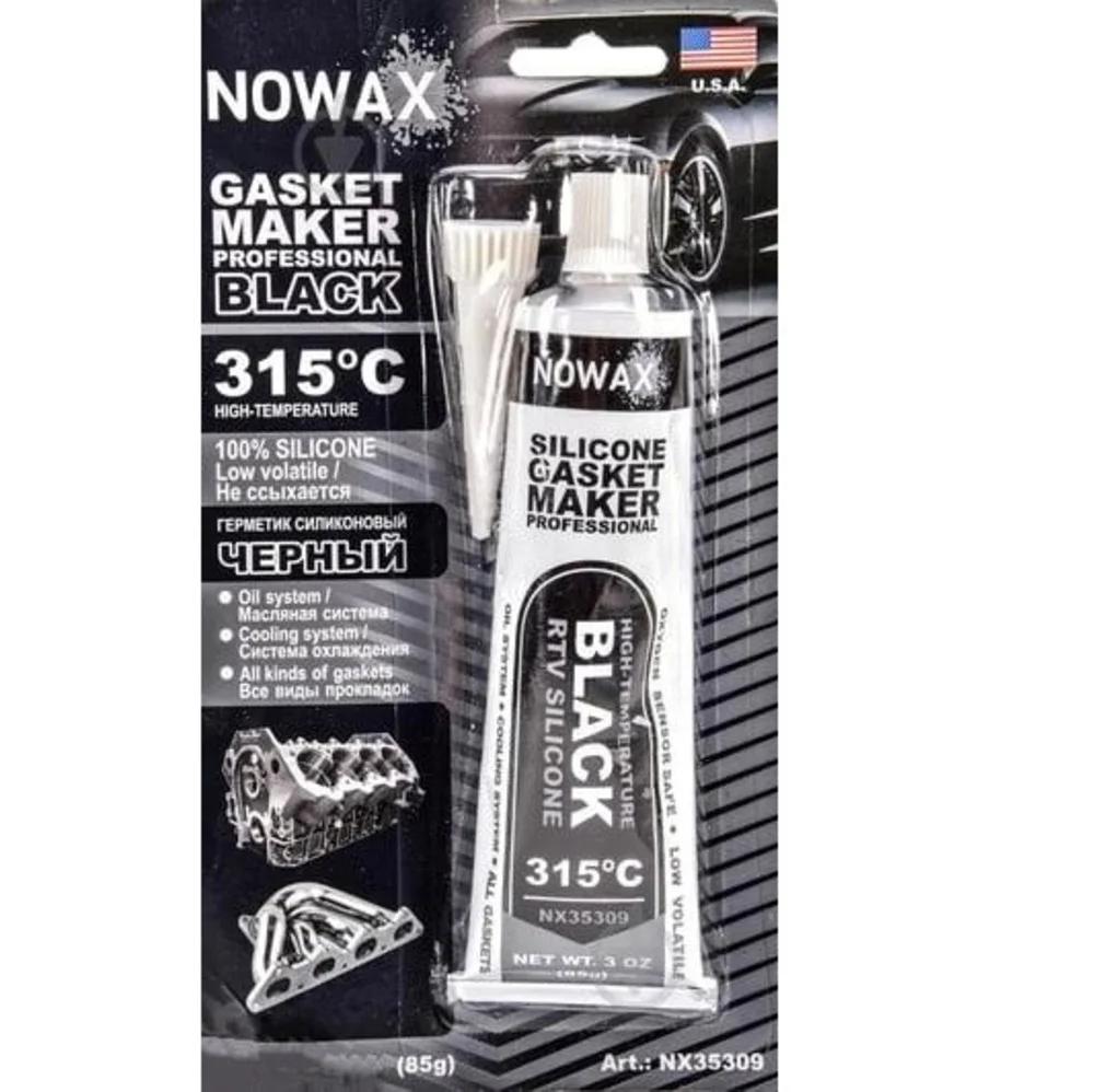 Герметик силіконовий Nowax +315°C, чорний, 85г (NX35309)