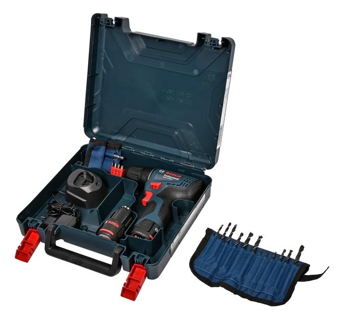 Шурупокрут акум. BOSCH GSR 120-LI 12В 2*2Ah та  набір біт і набір сверл BOSCH