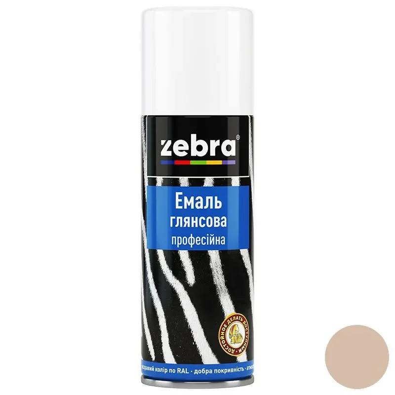 Емаль глянсова професійна ZEBRA 988  RAL1001 400мл бежевий