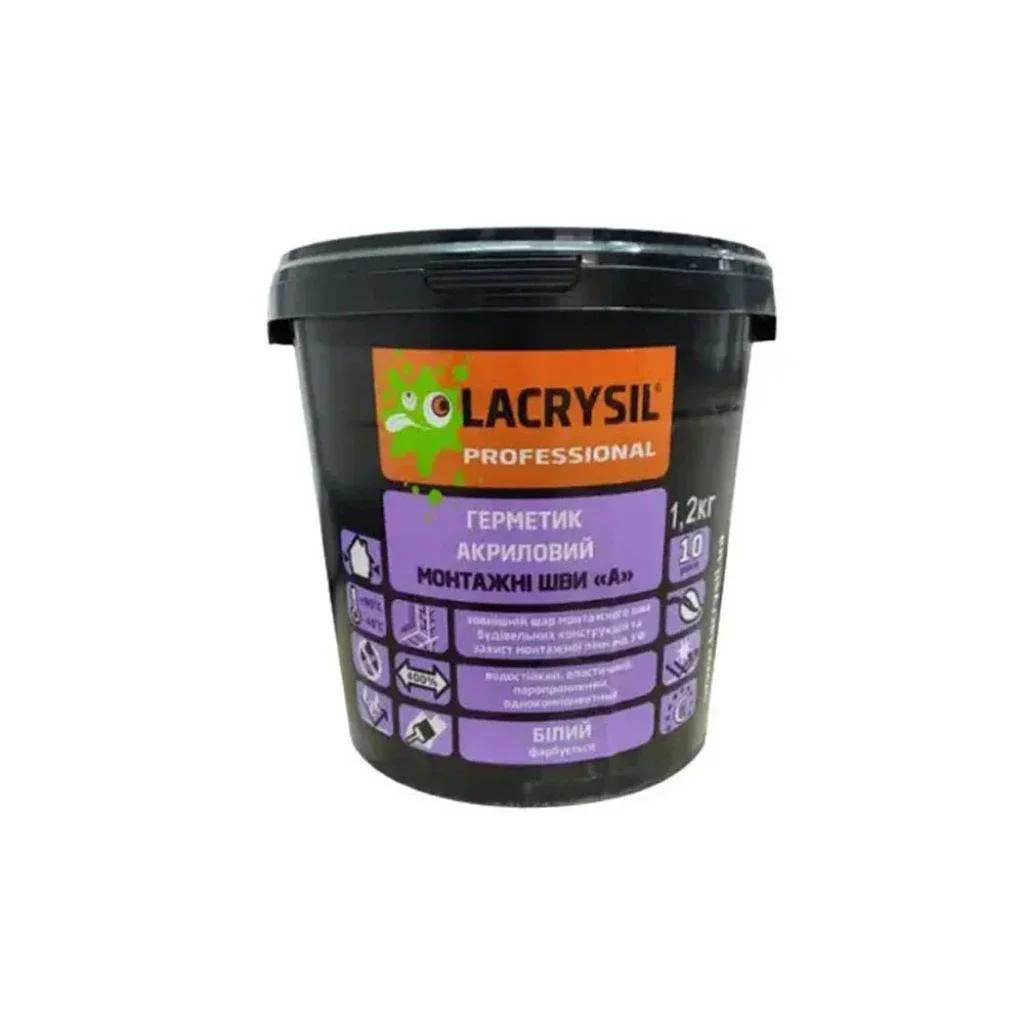 Герметик акриловий для монтажних швів LACRYSIL A, 1,2кг