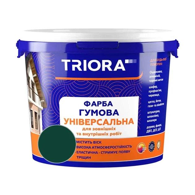 Фарба гумова універсальна TRIORA 26 RAL 6005 темно-зелена 1,2кг