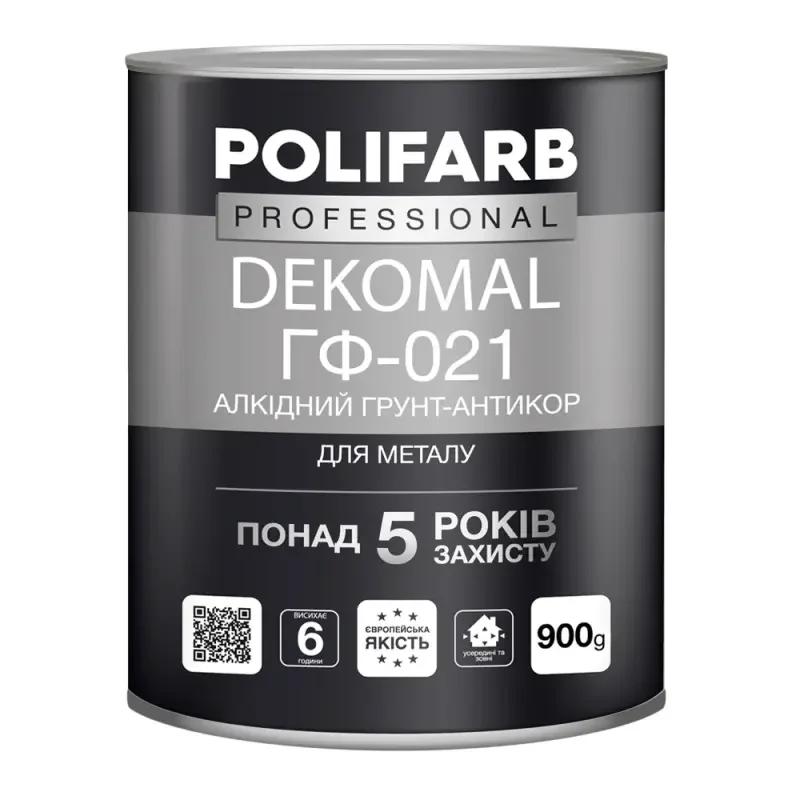 Ґрунтовка антикорозійна алкідна Polifarb DekoMal ГФ-021 біла, 0,9 кг