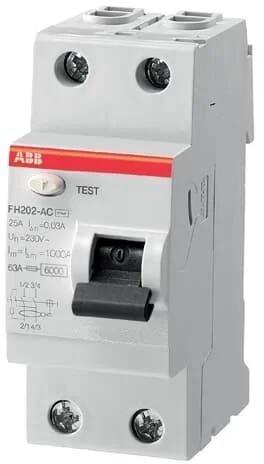 ПЗВ ABB FH202 AC-40/0.03 40А 30мА 2P (2CSF202002R1400)