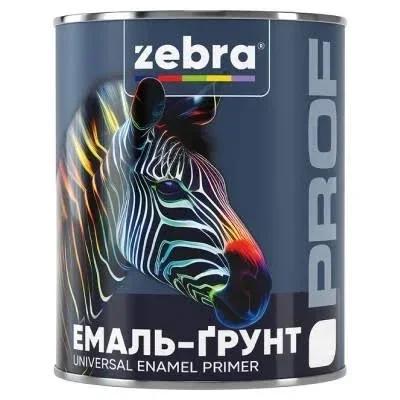 Емаль-ґрунт антикорозійна 4 в 1 ZEBRA PROF 019P, графіт матовий, 2,5 кг